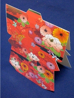Greeting card, KIMONO shape and pattern