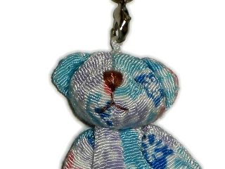Bear strap Japanese style pattern/blue