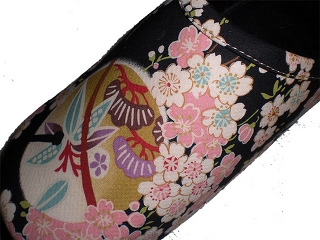 Sandals, Japanese taste, sakura and black