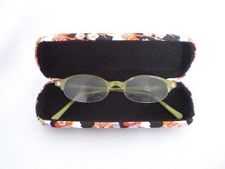 Glasses case, Japanese style, black