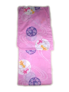 YUKATA for woman, pink and mari pattern